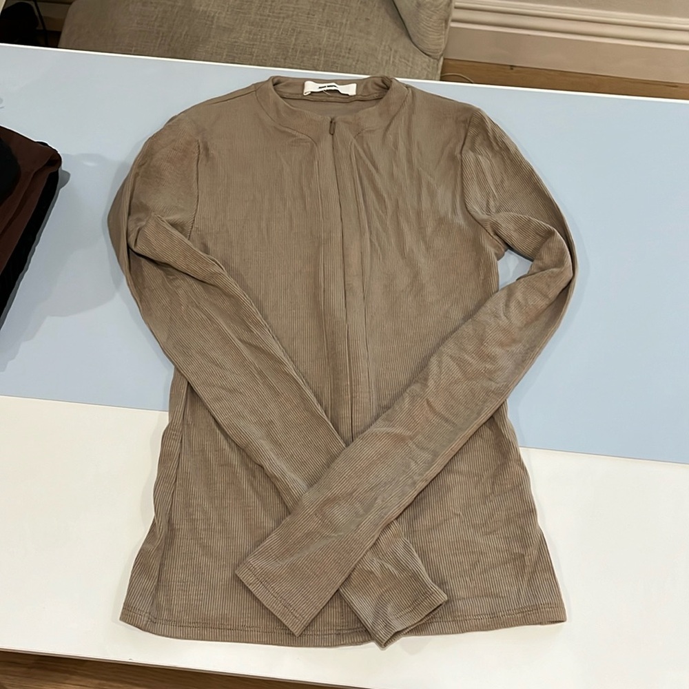 joah brown long sleeve stone color